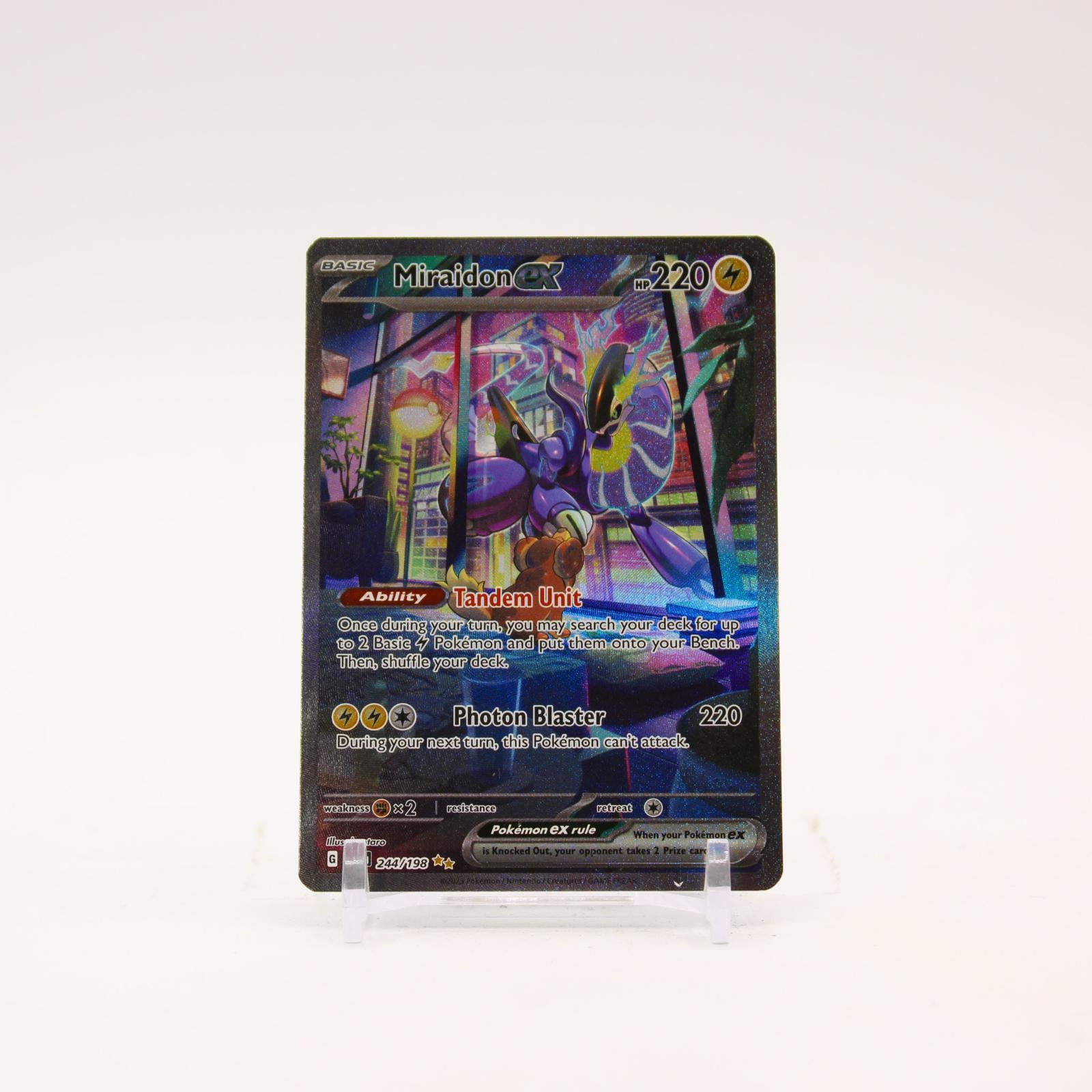 Miraidon ex - 244/198 Scarlet & Violet Holo Special Illustration Pokemon - NM/LP