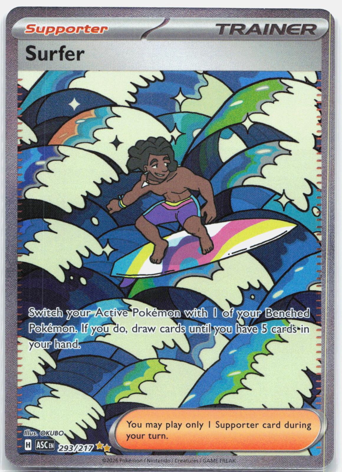 Surfer - 293/217 Ascended Heroes Special Illustration Trainer - NM/MINT