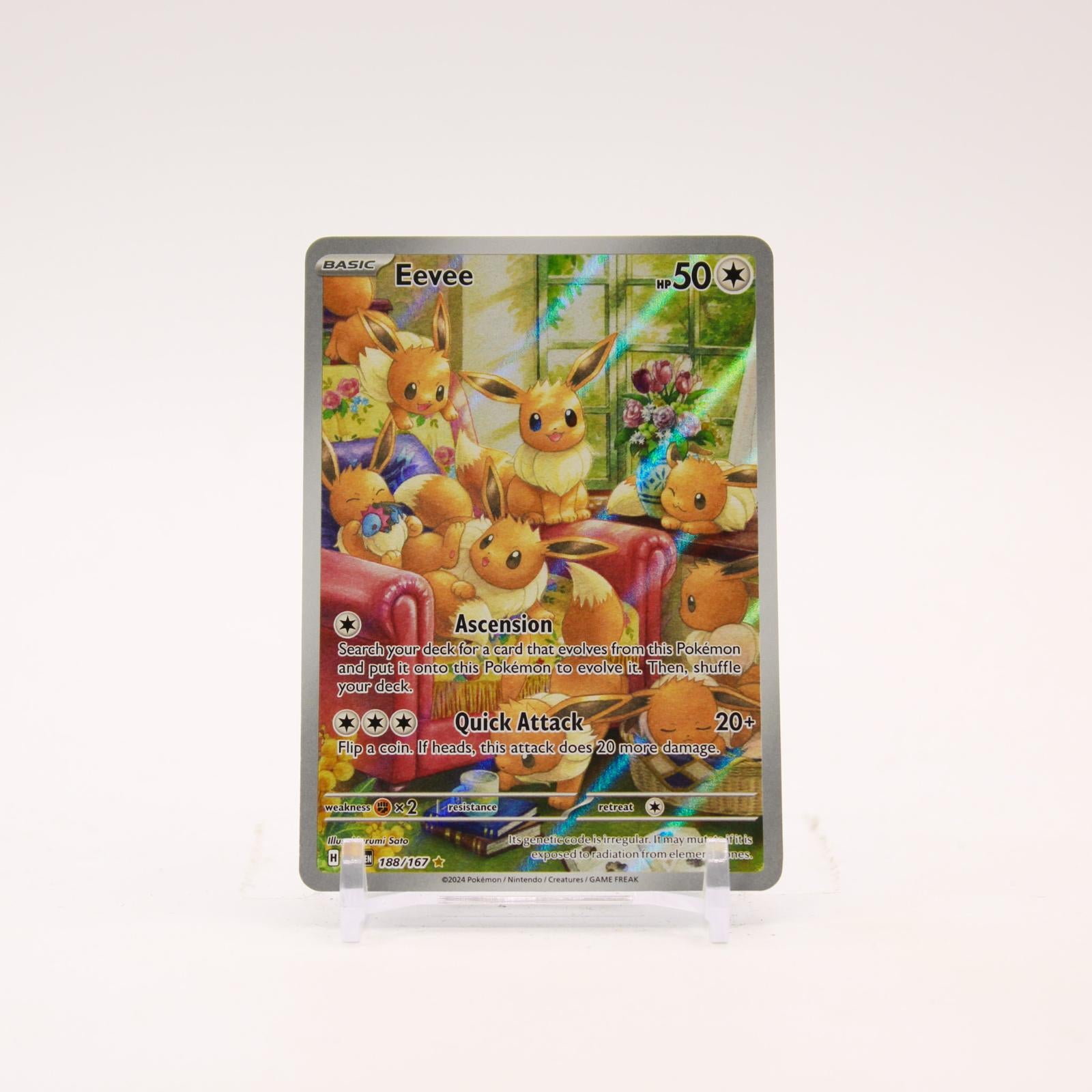 Eevee - 188/167 Twilight Masquerade Holo Illustration Rare Pokemon - NM