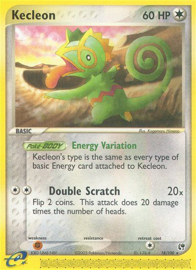 Kecleon - 18/100 Sandstorm Rare Pokemon - NM