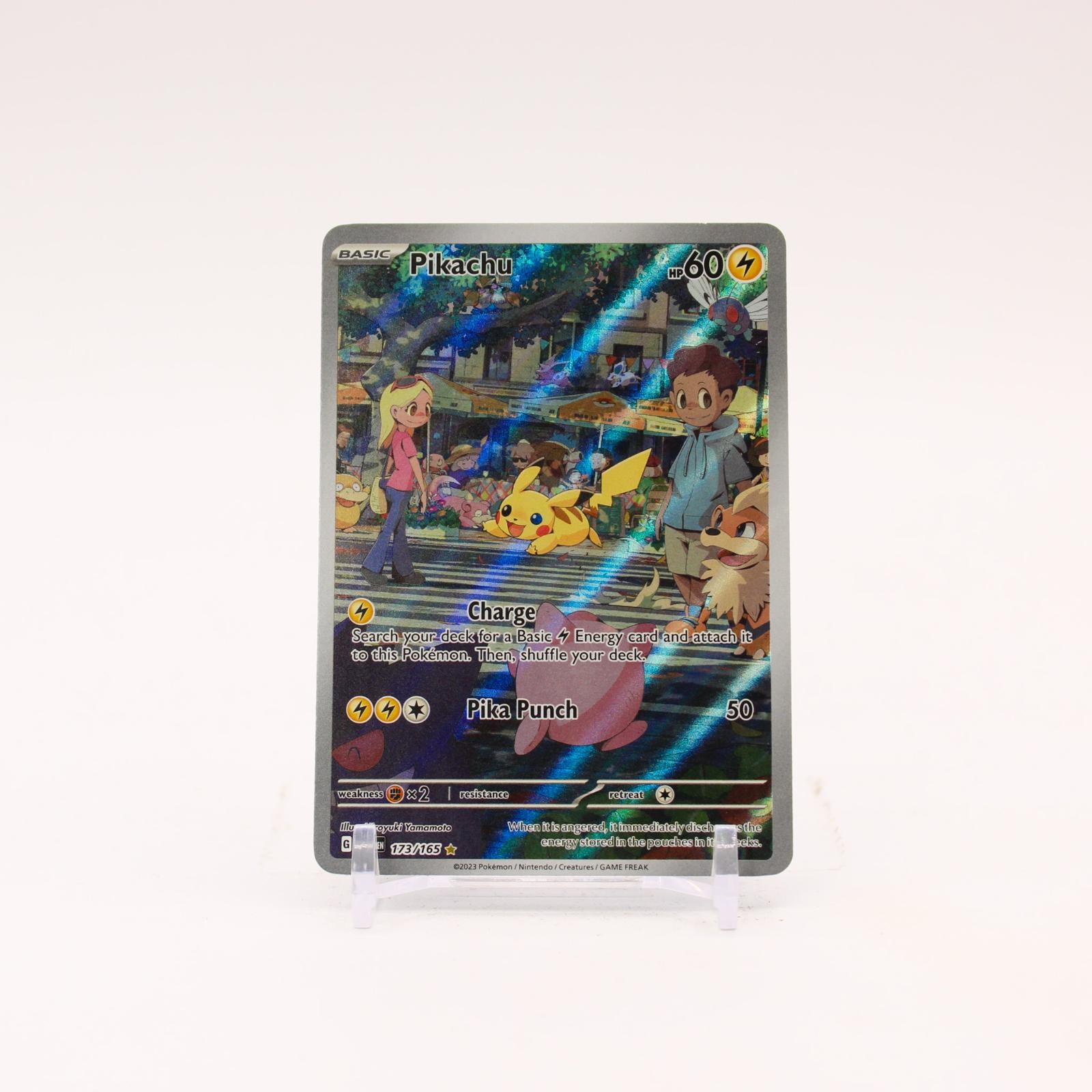 Pikachu - 173/165 151 Holo Illustration Rare Pokemon - NM/LP