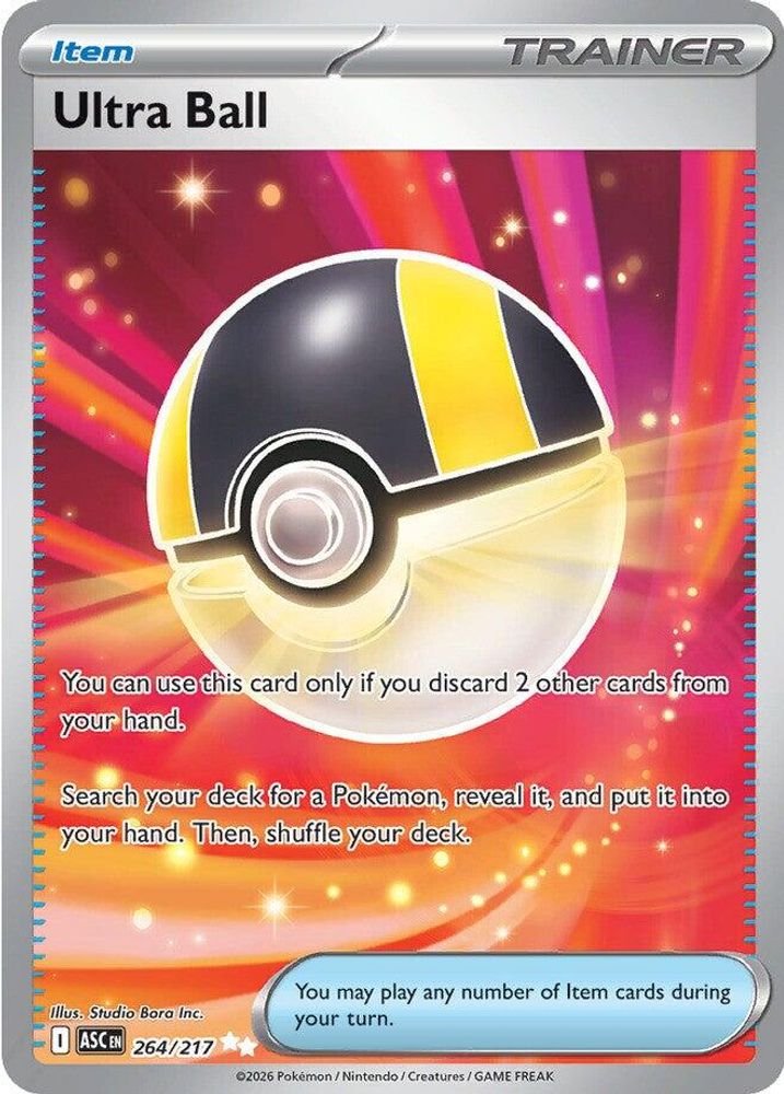 Ultra Ball - 264/217 Ascended Heroes Ultra Rare Holo Pokemon - NM