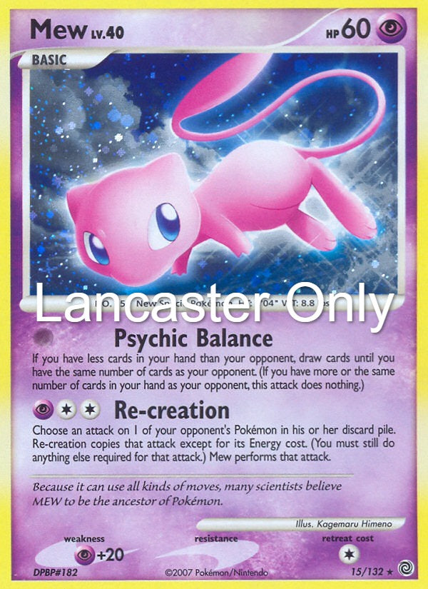 Mew - 15/132 Secret Wonders Reverse Holo Rare Pokemon - MP (Lanc)