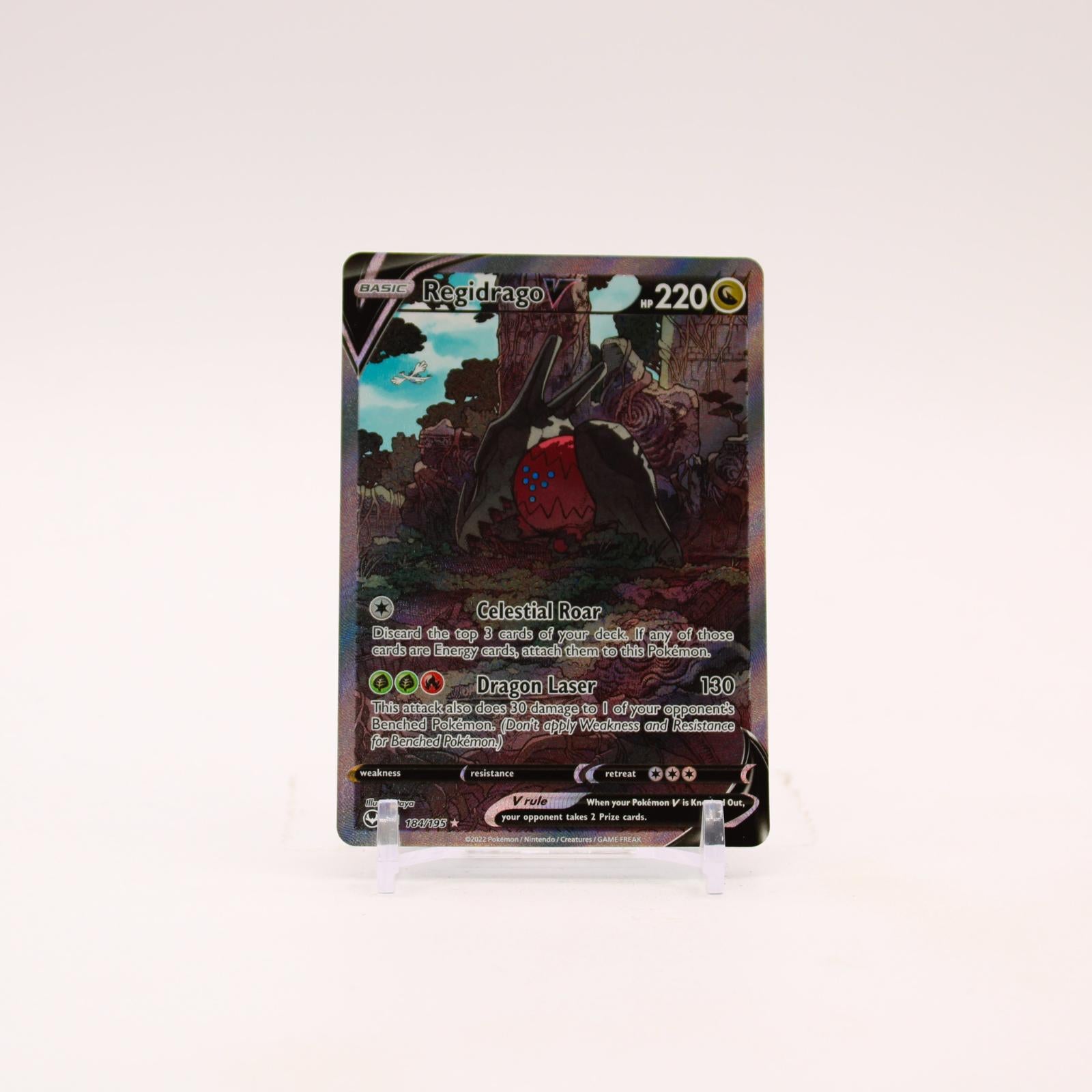 Regidrago V - 184/195 Silver Tempest Holo Alternate Art Pokemon - NM