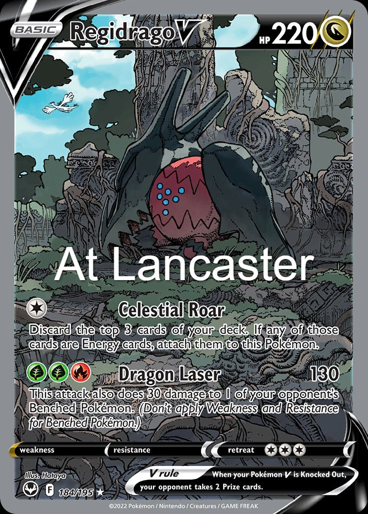 Regidrago V - 184/195 Silver Tempest Ultra Rare Pokemon - NM (Lanc)
