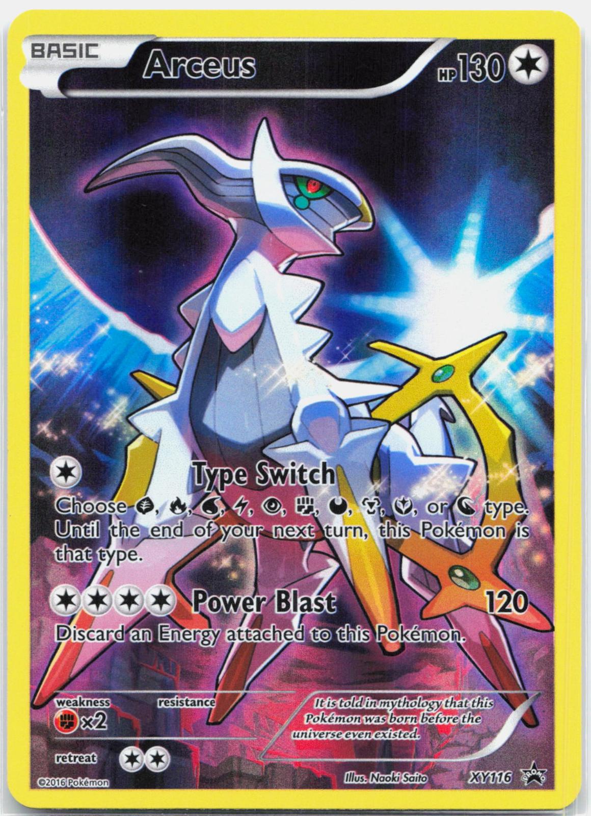 Arceus - XY116 Black Star Promo Full Art Pokemon - NM/LP