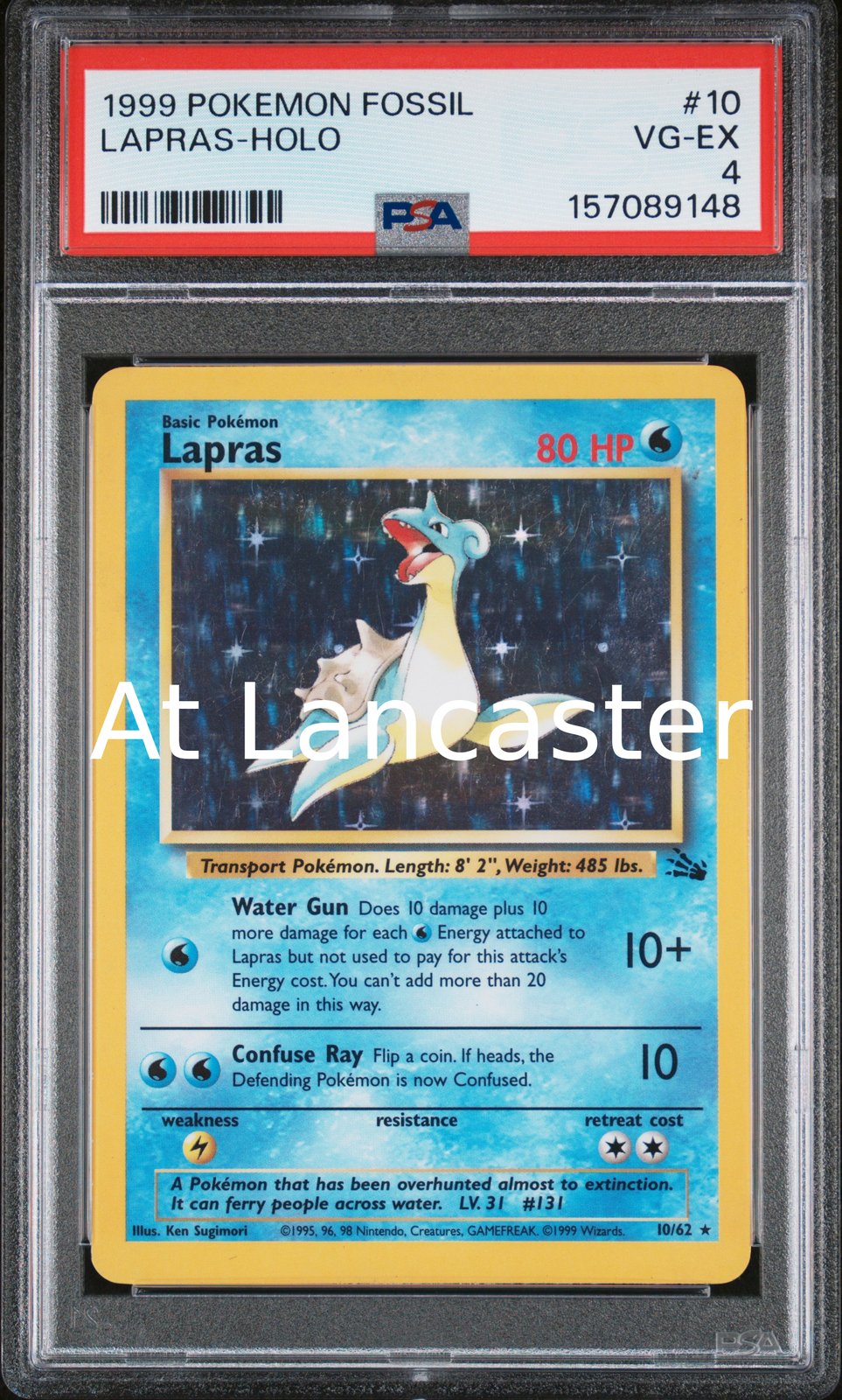 Lapras Holo - 10/62 PSA 4 Fossil Pokemon (Lanc)