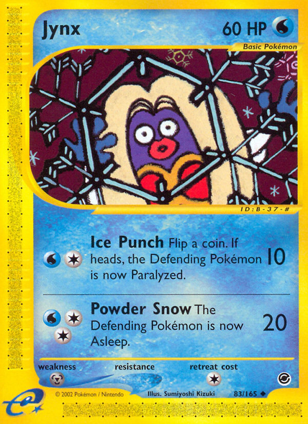 Jynx - 83/165 Expedition Base Set Uncommon Pokemon - NM