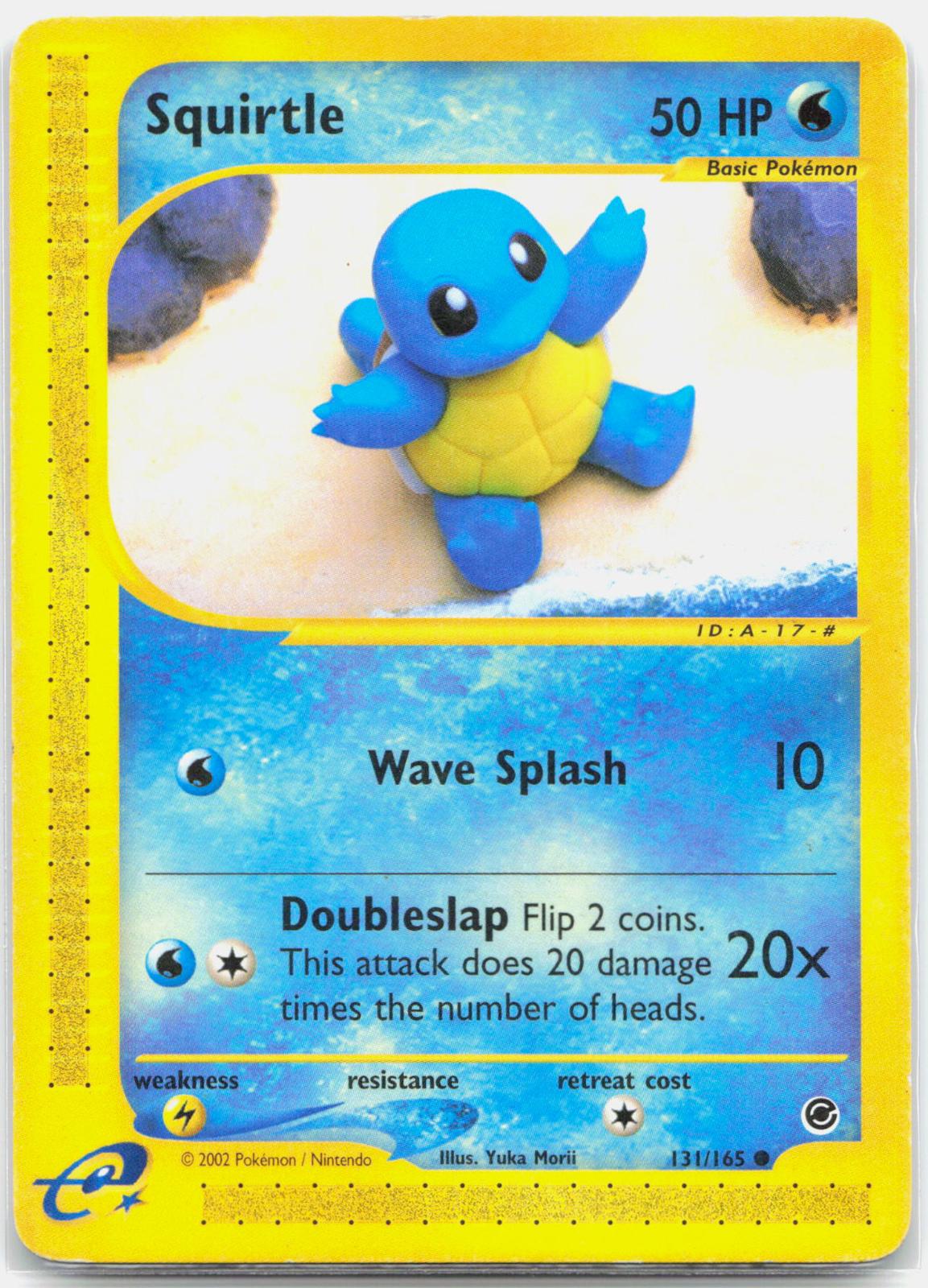 Squirtle - 131/165 Expedition Base Set Common Pokemon - LP/MP