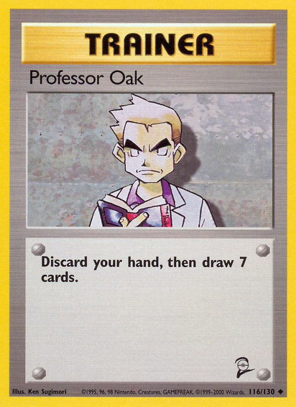 Professor Oak - 116/130 Base Set 2 Uncommon Pokemon - NM