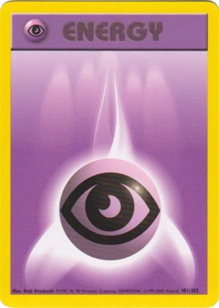 Psychic Energy - 101/102 Base Set Unlimited Common Pokemon - NM