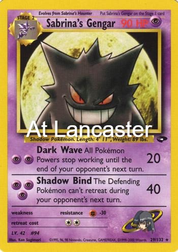 Sabrina's Gengar - 29/132 Gym Challenge Unlimited Rare Pokemon - NM/LP (Lanc)