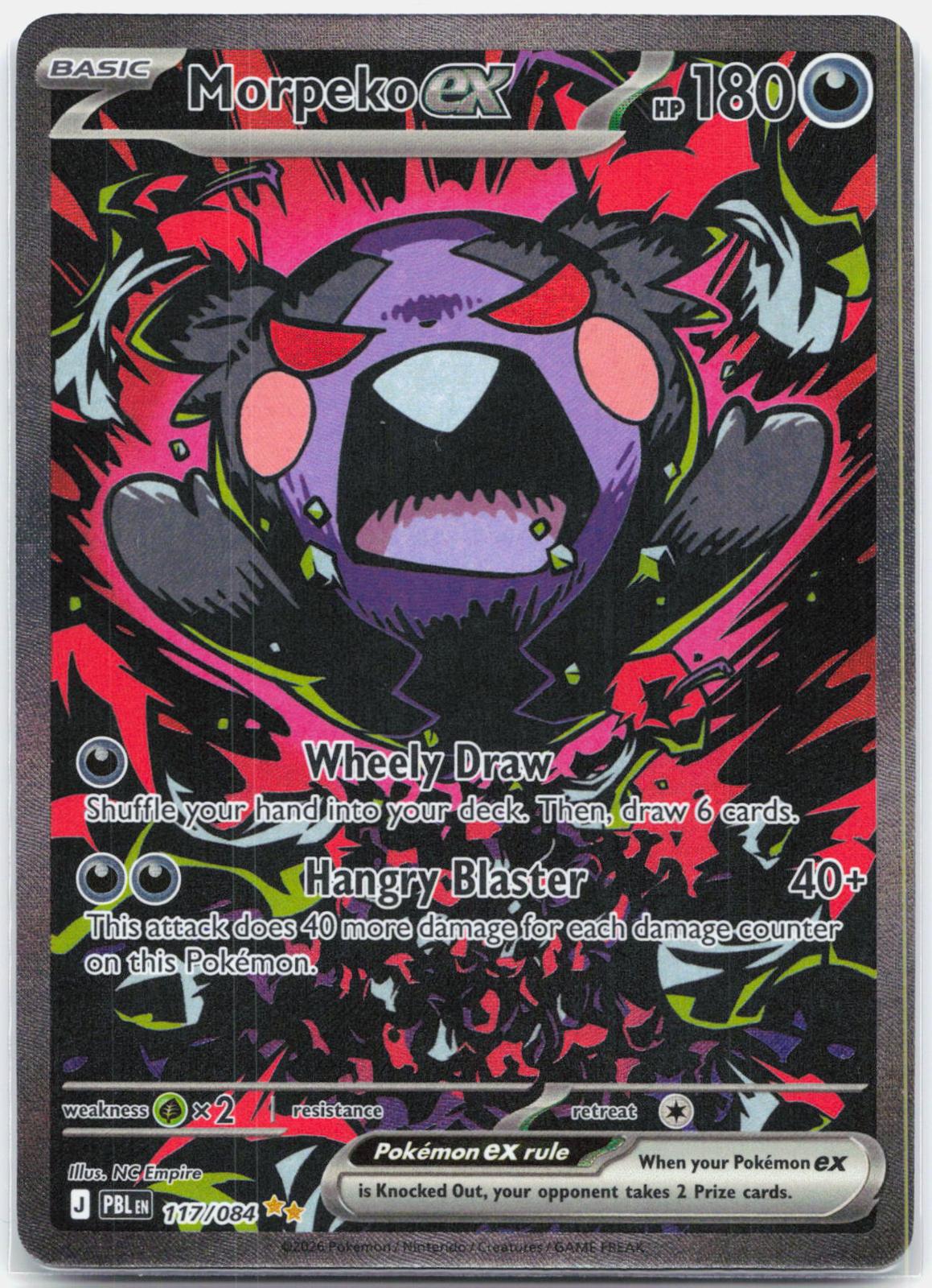 Morpeko ex - 117/084 Pitch Black Special Illustration Pokemon - NM