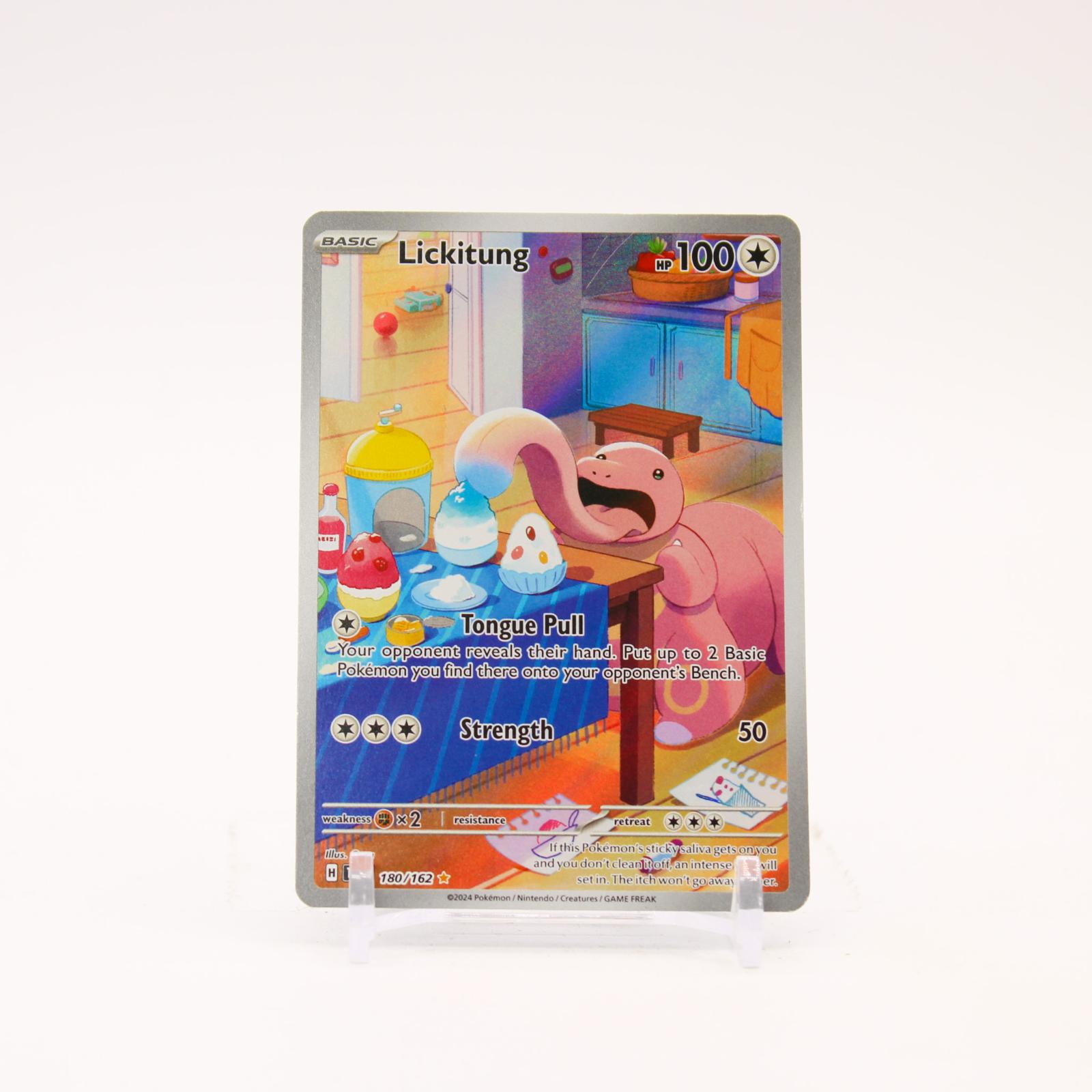 Lickitung - 180/162 Temporal Forces Holo Illustration Rare Pokemon - LP