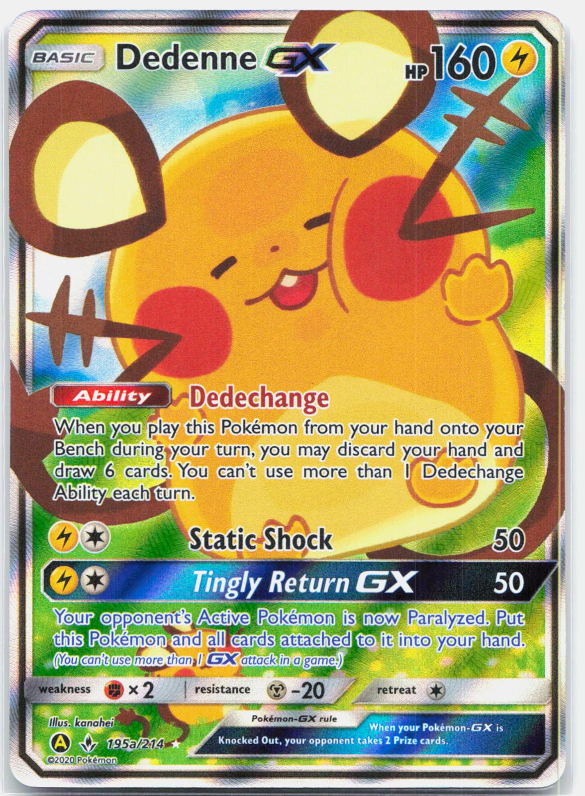 Dedenne GX - 195A/214 Alternate Art Promos Holo Promo Pokemon - NM
