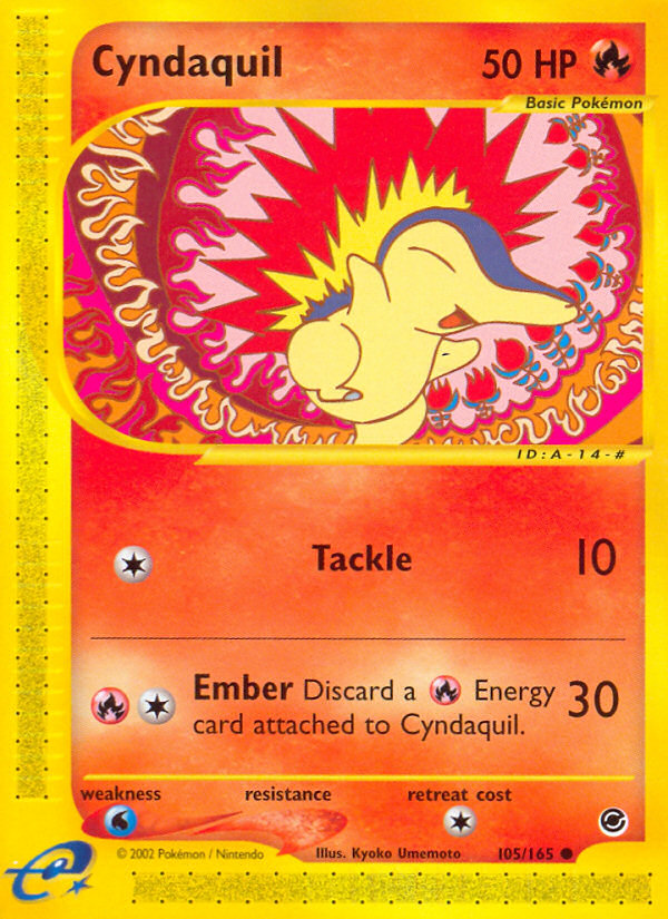 Cyndaquil - 105/165 Expedition Base Set Common Pokemon - NM