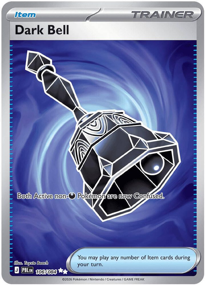 Dark Bell - 106/084 Pitch Black Ultra Rare Holo Pokemon - NM