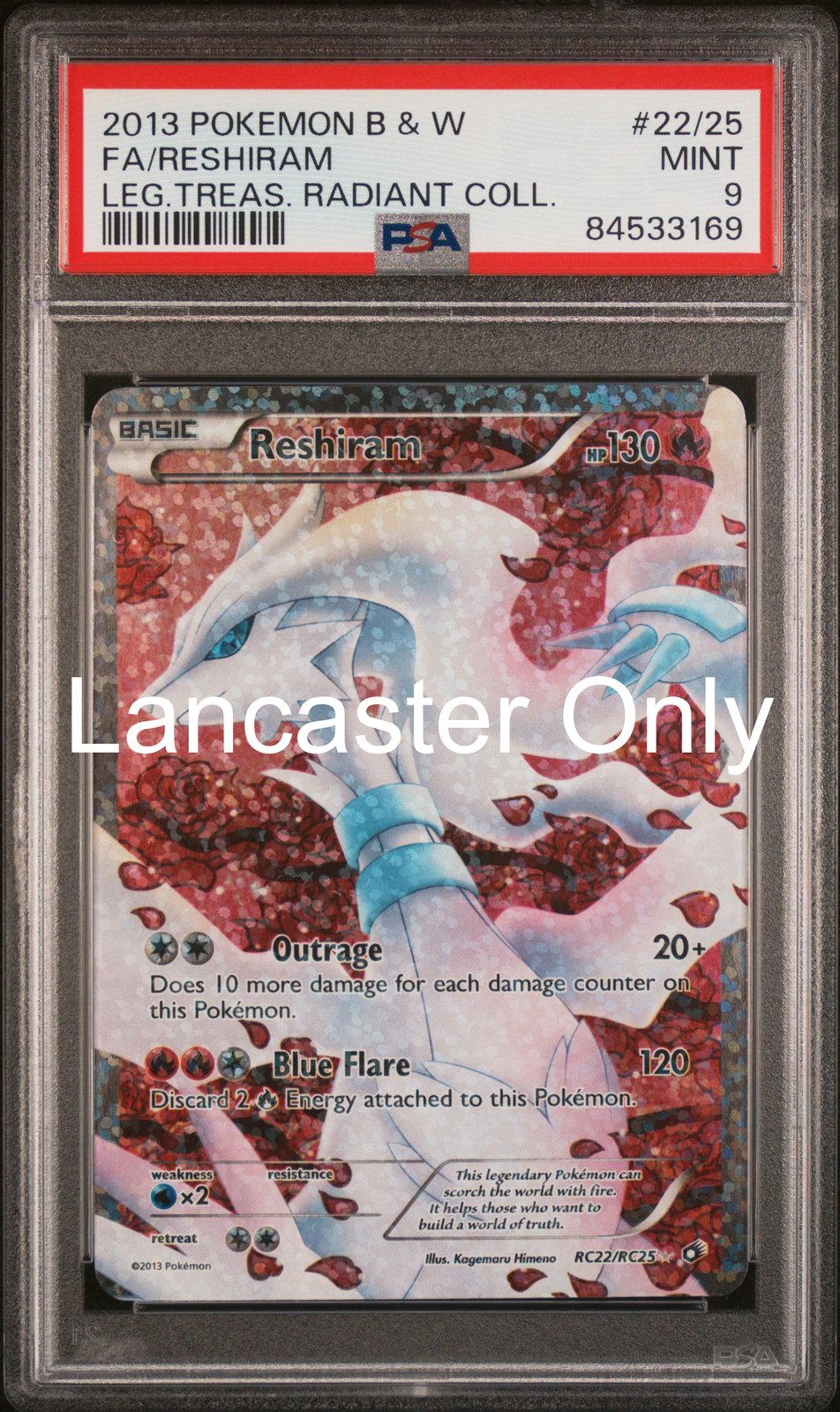 Reshiram - RC22/RC25 PSA 9 Legendary Treasures Radiant Collection Pokemon