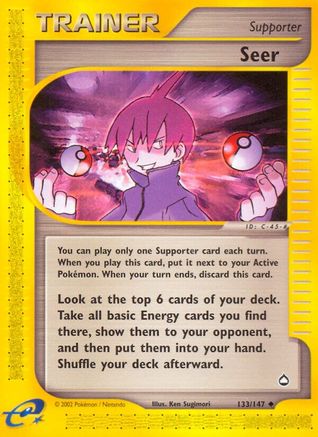 Seer - 133/147 Aquapolis Uncommon Pokemon - NM