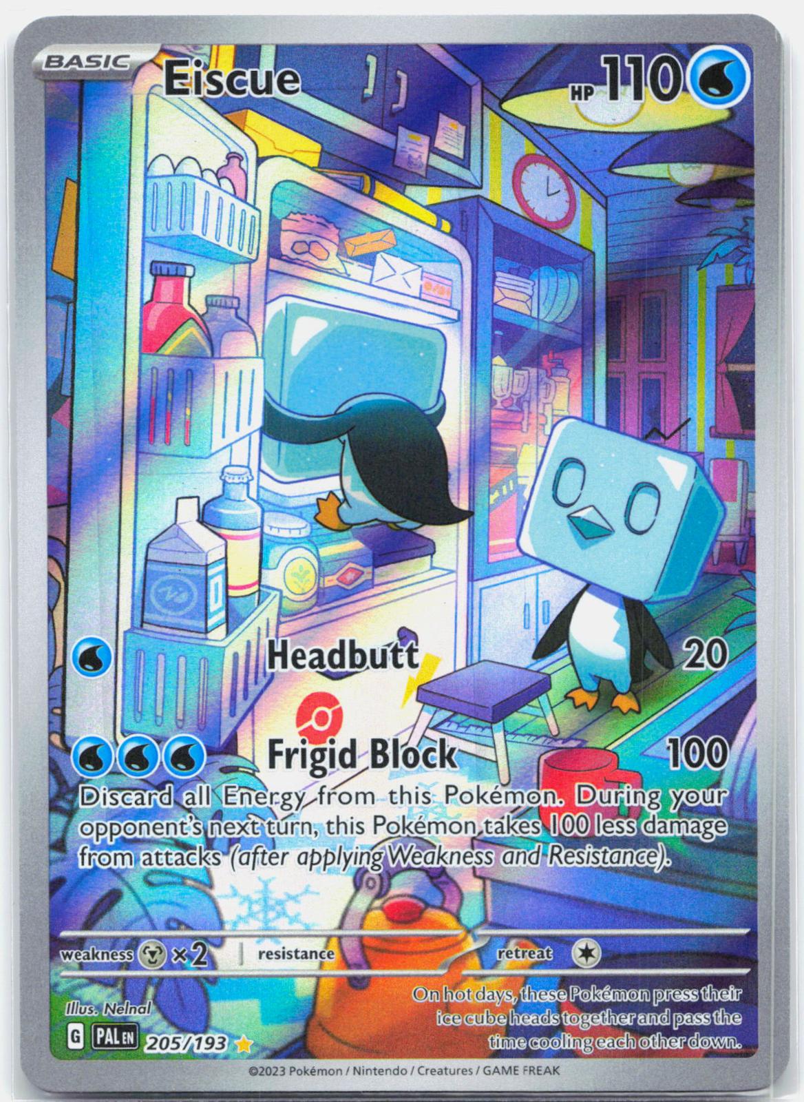 Eiscue - 205/193 Paldea Evolved Illustration Rare Pokemon - NM/LP