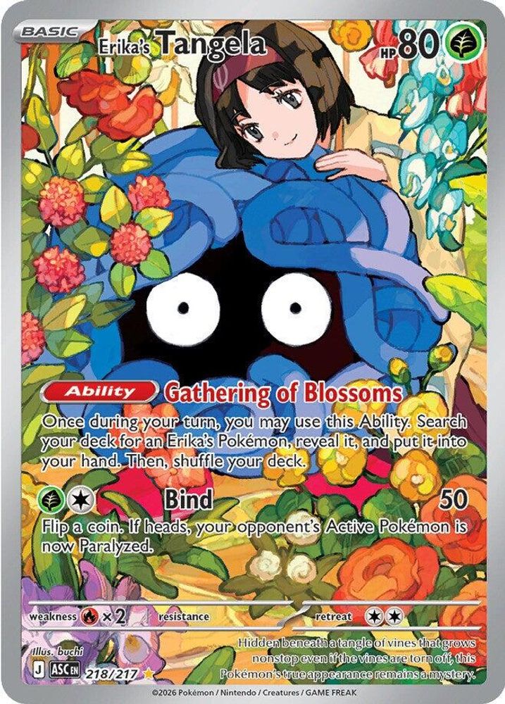 Erika's Tangela - 218/217 Ascended Heroes Illustration Rare Holo Pokemon - NM