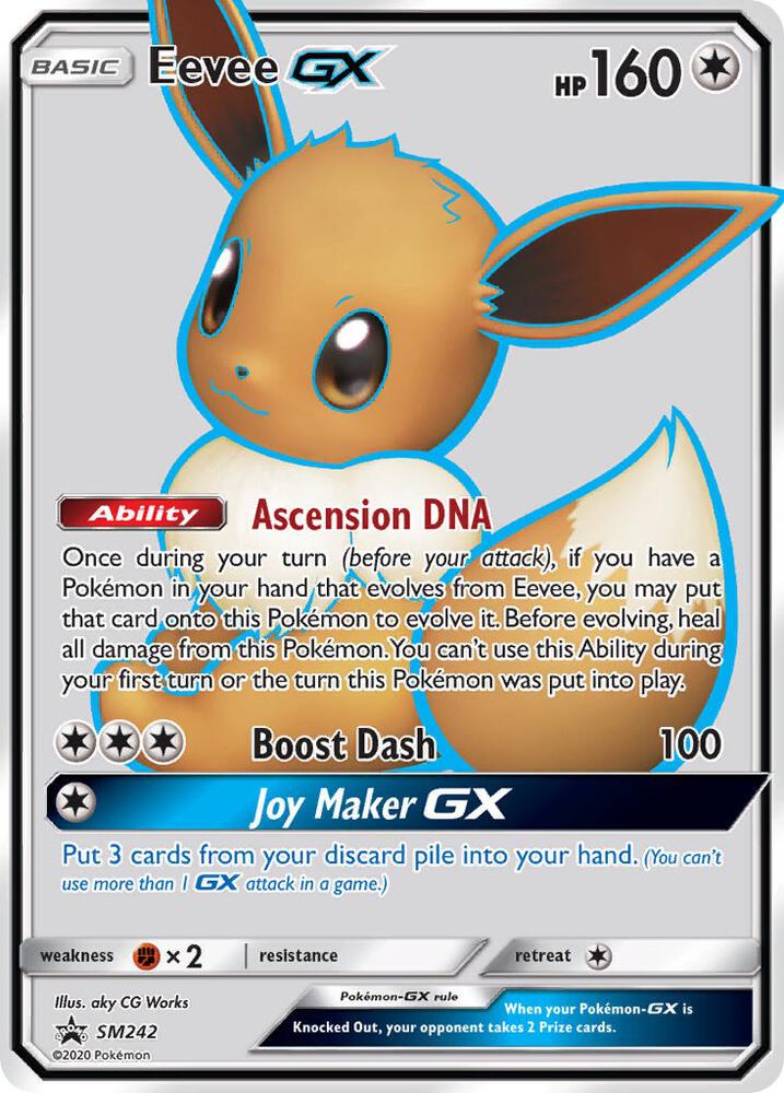 Eevee GX - SM242 Black Star Promo Full Art Pokemon - NM/MINT