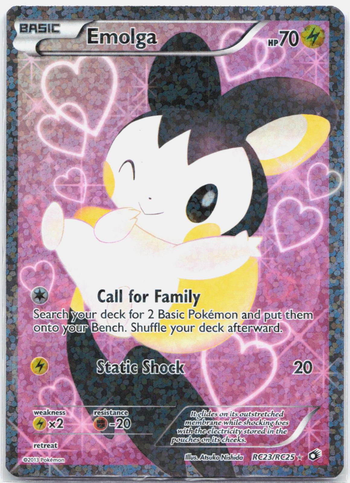 Emolga - RC23/RC25 Legendary Treasures Full Art Pokemon - NM