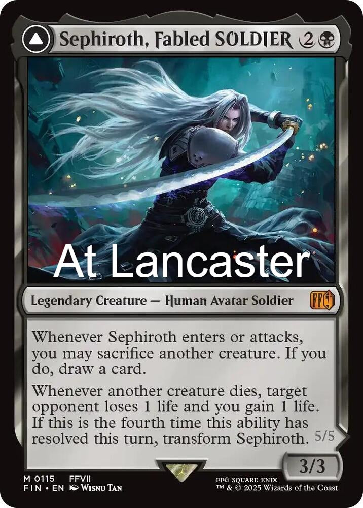 Sephiroth, Fabled SOLDIER - 115 FINAL FANTASY Mythic Magic: The Gathering - NM (Lanc)