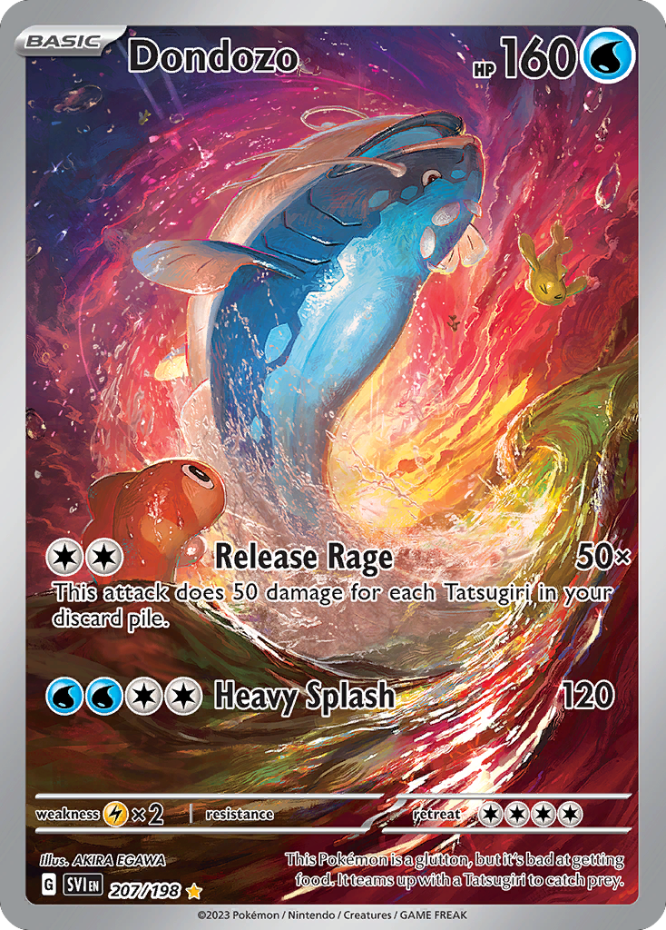 Dondozo - 207/198 Scarlet & Violet Illustration Rare Holo Pokemon - NM