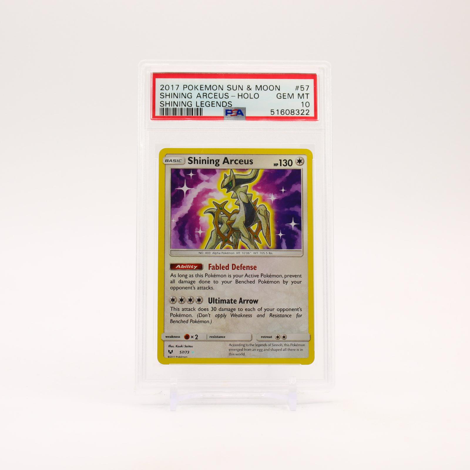 Shining Arceus - 57/73 PSA 10 Shining Legends Shiny Holo Pokemon - GEM MINT