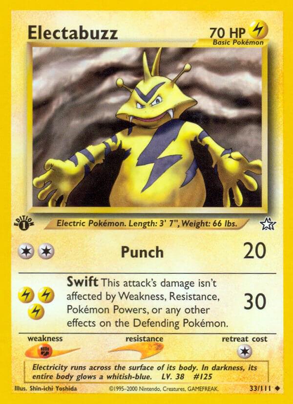 Electabuzz - 33/111 Neo Genesis 1st Edition Uncommon Pokemon - NM