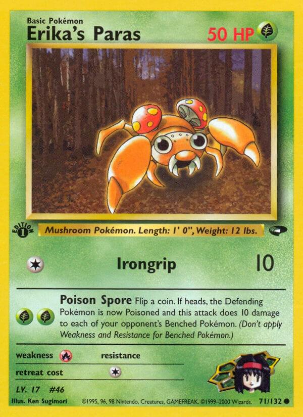 Erika's Paras - 71/132 Gym Challenge 1st Edition Common Pokemon - NM