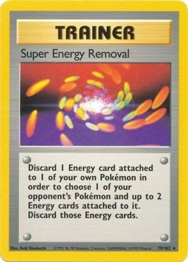 Super Energy Removal - 79/102 Base Set Unlimited Rare Pokemon - NM