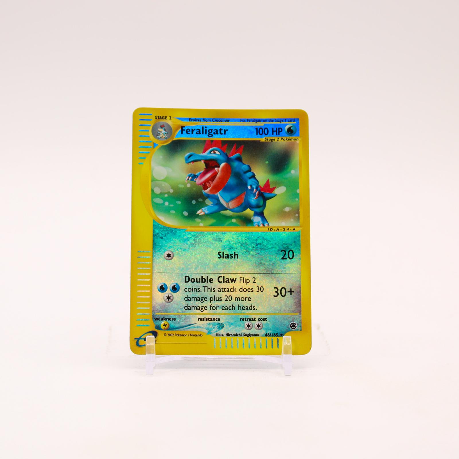 Feraligatr - 46/165 Expedition Base Set Reverse Holo Rare Pokemon - LP/MP