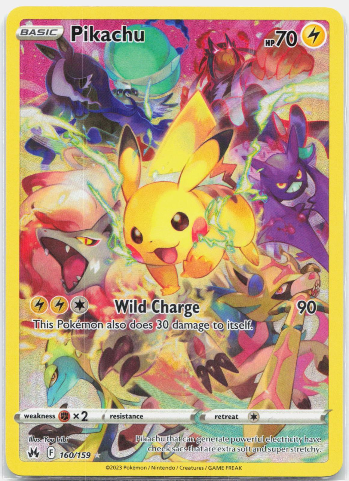 Pikachu - 160/159 Crown Zenith Secret Rare Pokemon - NM/LP
