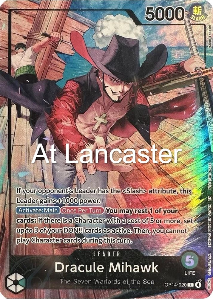 Dracule Mihawk (2026 PSA Magazine Promo) (Sealed) - OP14-020 One Piece Promotion Cards Leader One Piece - NM (Lanc)