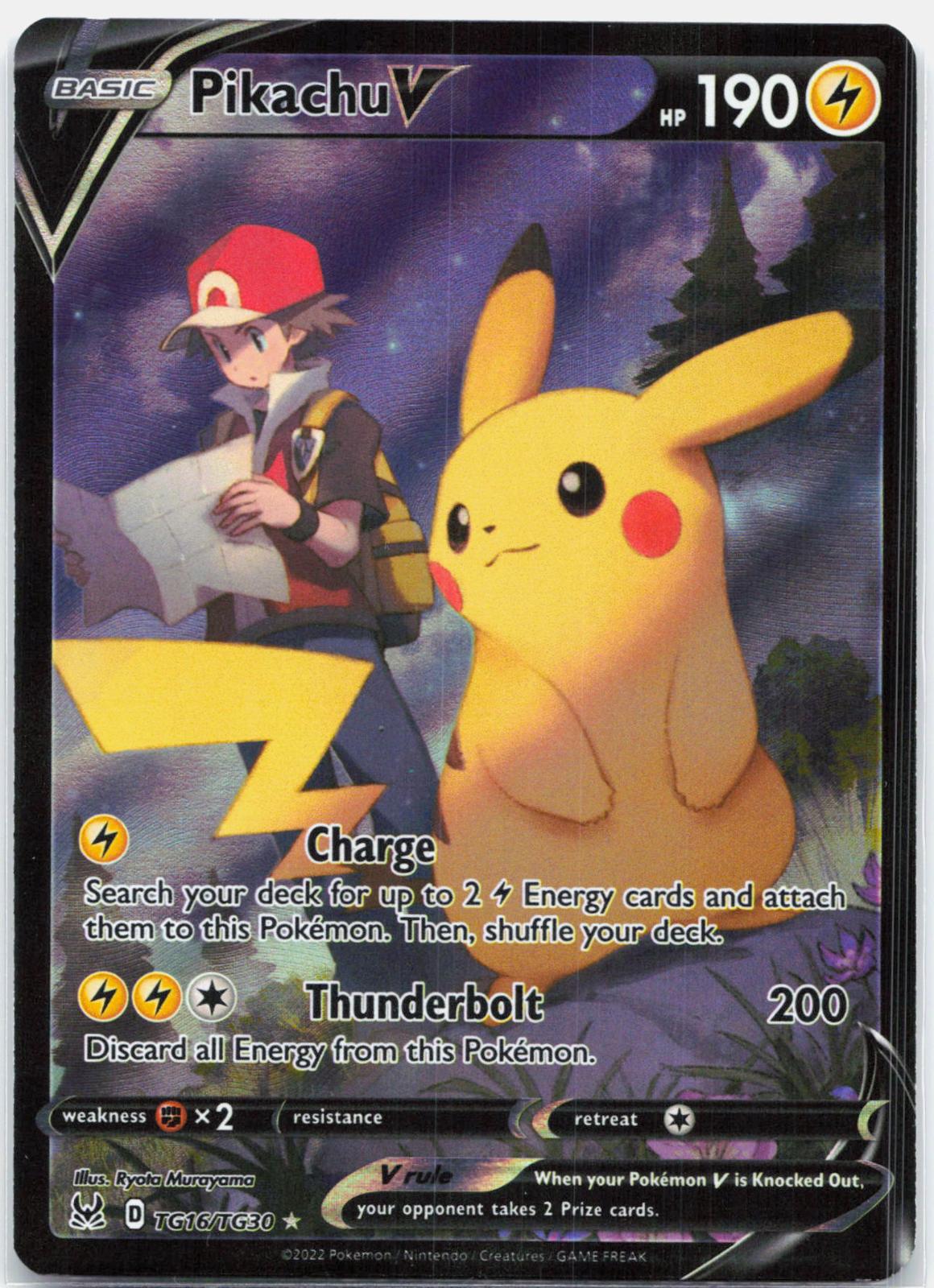Pikachu V - TG16/TG30 Lost Origin Trainer Gallery Pokemon - NM/LP