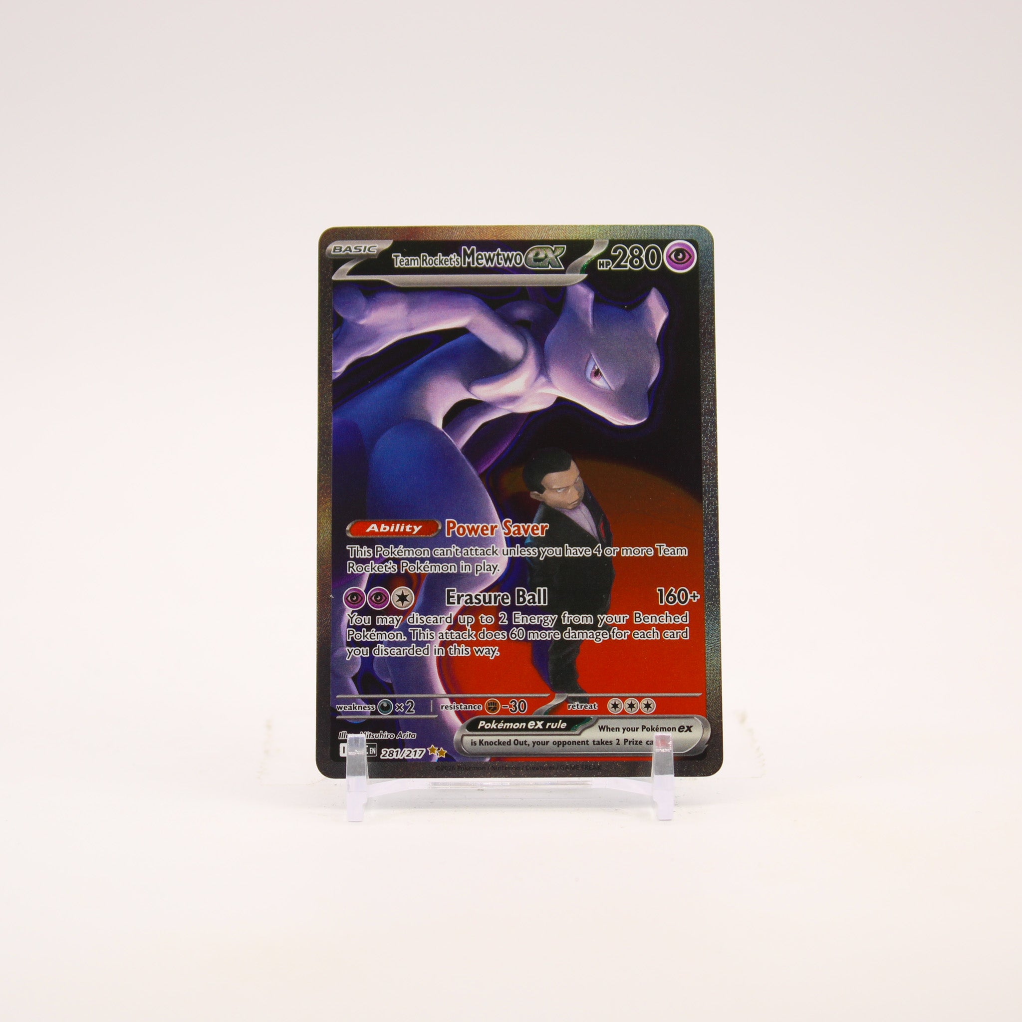 Team Rocket's Mewtwo ex - 281/217 Ascended Heroes Special Illustration Pokemon - NM/MINT