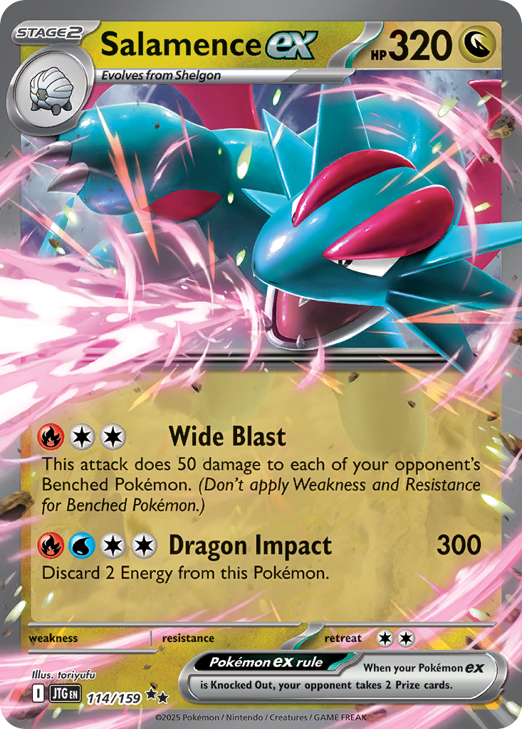 Salamence ex - 114/159 Journey Together Double Rare Holo Pokemon - NM