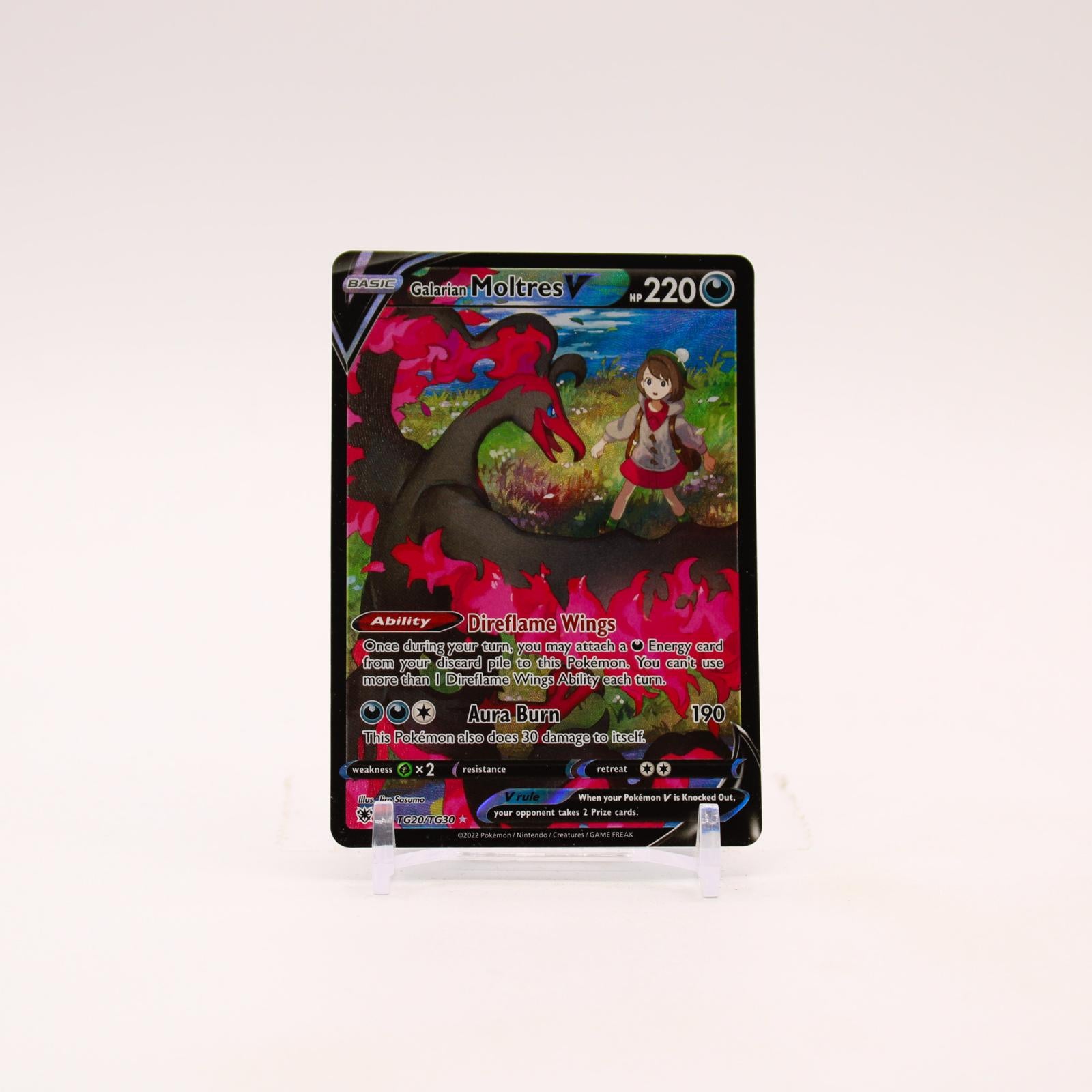 Galarian Moltres V - TG20/TG30 Astral Radiance Trainer Gallery Holo Pokemon - NM