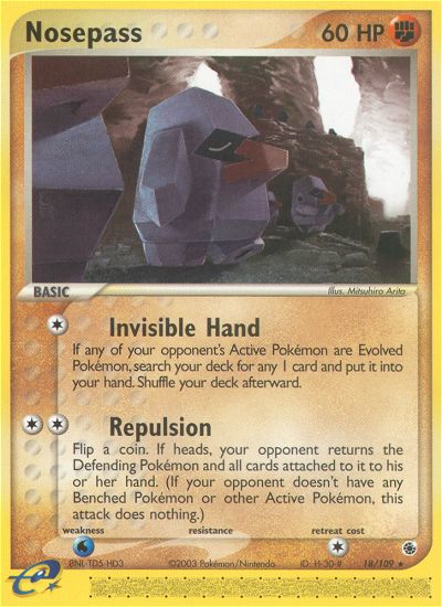 Nosepass - 18/109 Ruby & Sapphire Rare Pokemon - NM