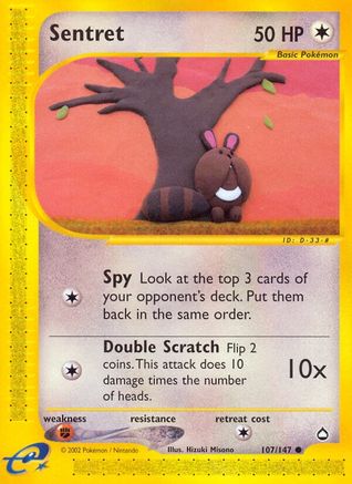 Sentret - 107/147 Aquapolis Common Pokemon - NM