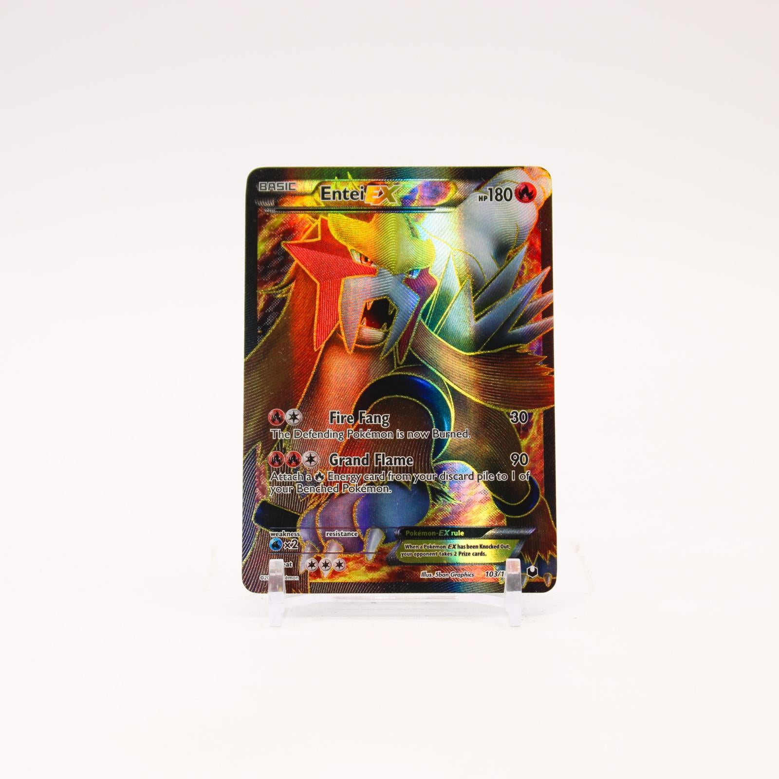 Entei EX - 103/108 Dark Explorers Holo Full Art Pokemon - LP