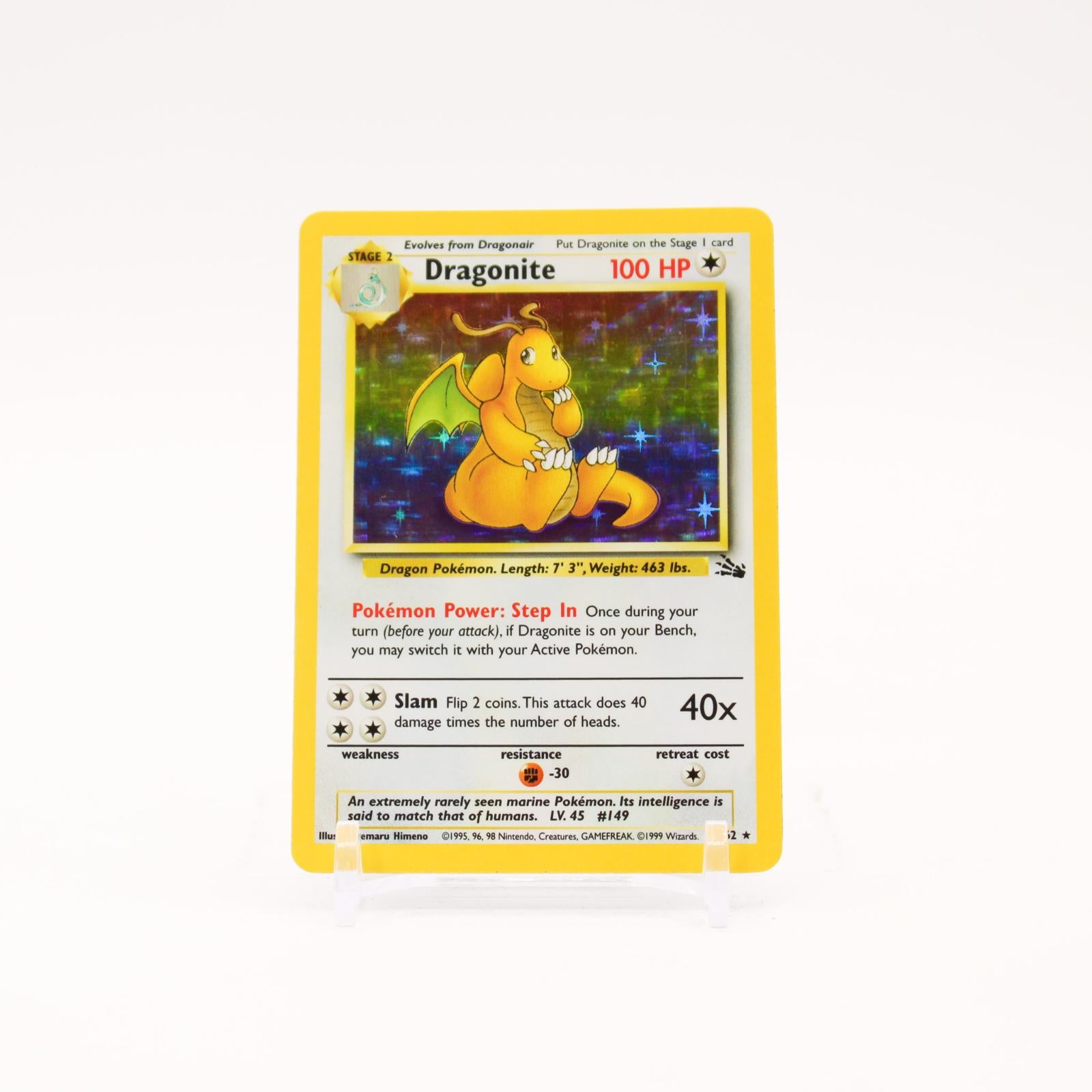 Dragonite - 4/62 Fossil Unlimited Holo Rare Pokemon - NM/LP