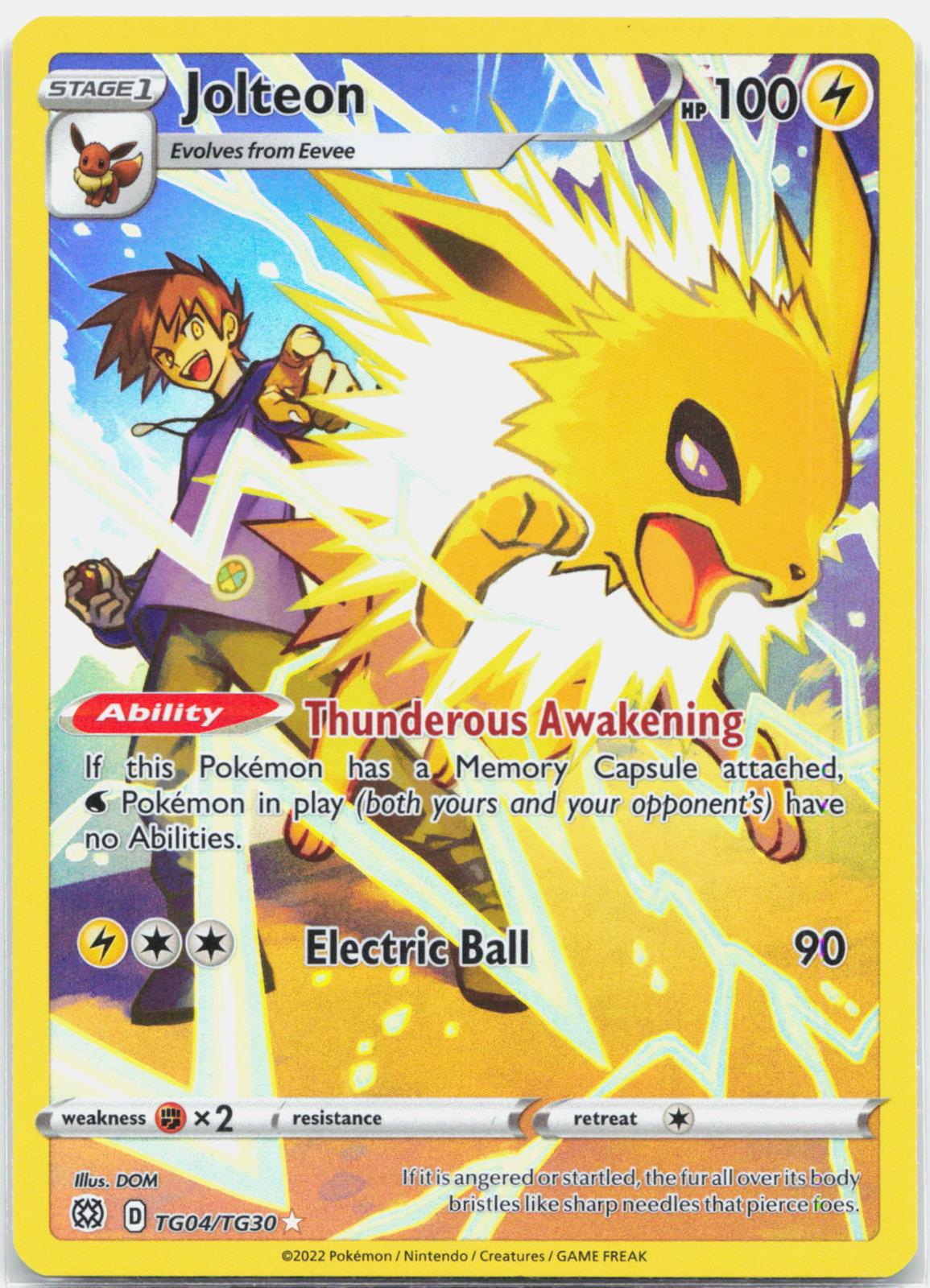 Jolteon - TG04/TG30 Brilliant Stars Trainer Gallery Pokemon - NM