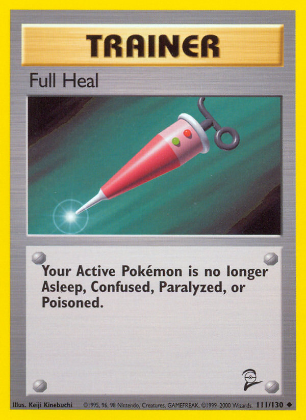 Full Heal - 111/130 Base Set 2 Uncommon Pokemon - NM
