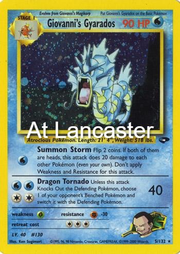 Giovanni's Gyarados - 5/132 Gym Challenge Unlimited Holo Rare Pokemon - NM/LP (Lanc)