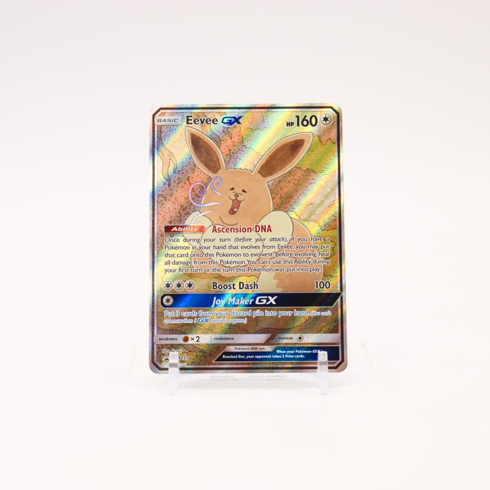 Eevee GX - SM233 Sun & Moon Holo Alternate Art Promo Pokemon - NM/LP