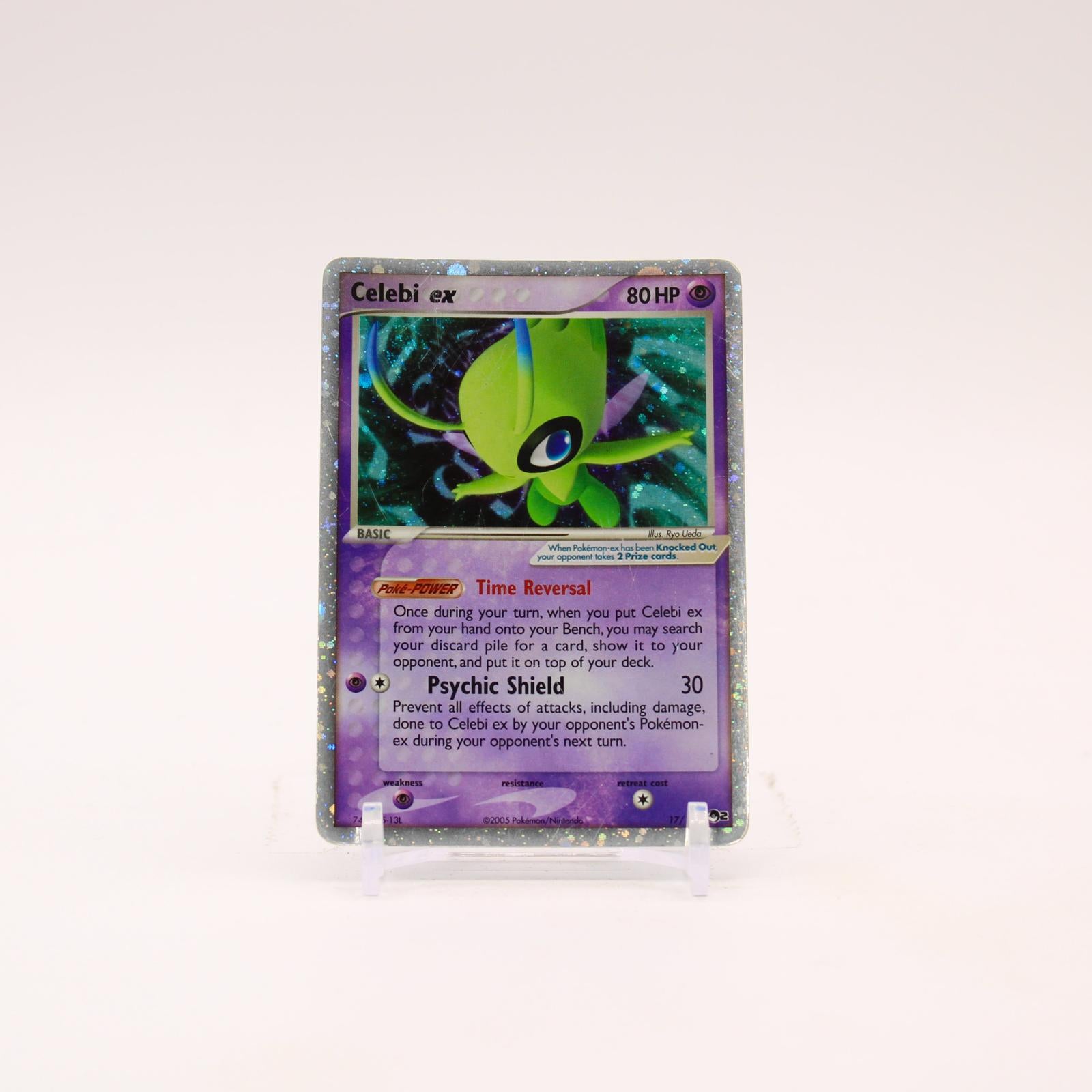 Celebi ex - 17/17 POP Series 2 Holo Rare SWIRL Pokemon - MP/HP