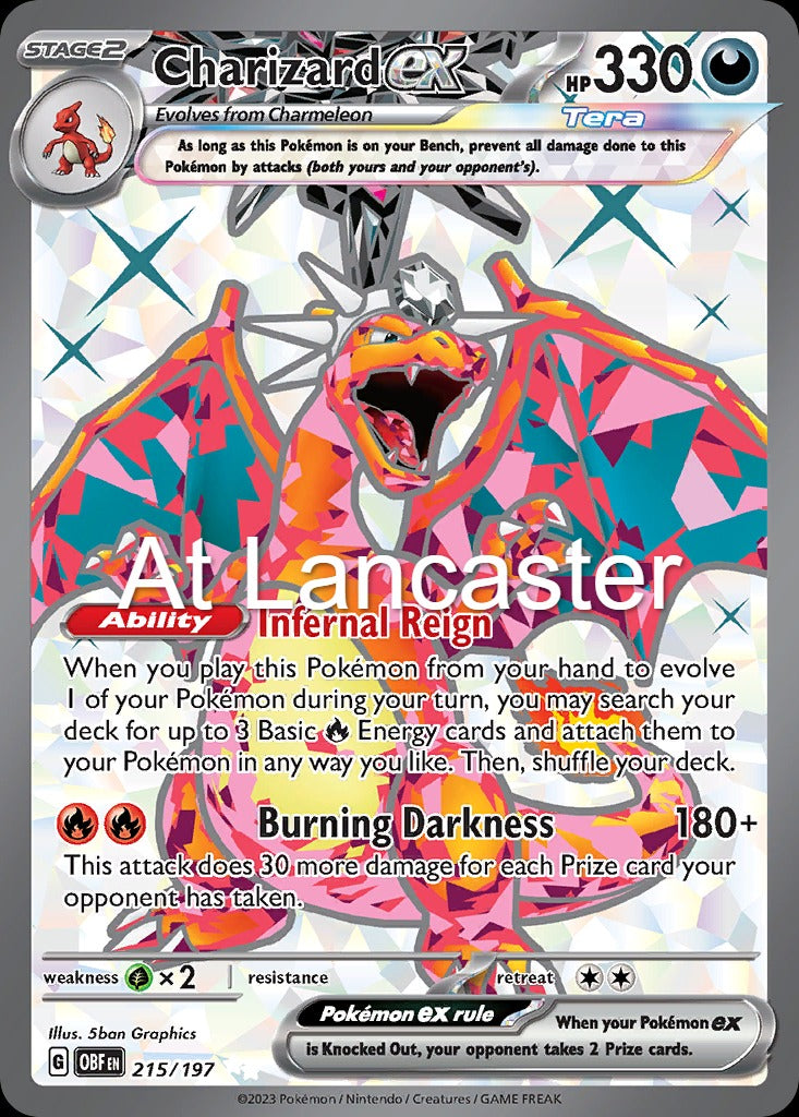 Charizard ex - 215/197 Obsidian Flames Ultra Rare Pokemon - NM (Lanc)